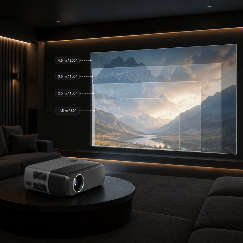 How far should a projector be from the screen? - Lumistar