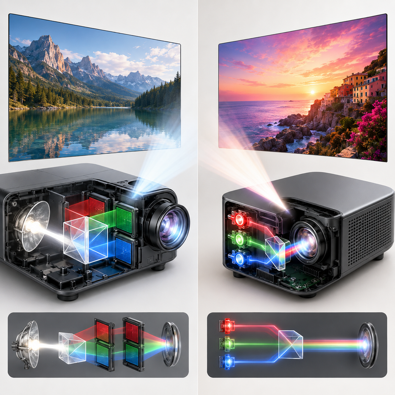 LCD and LED projectors, what is the difference? - Lumistar