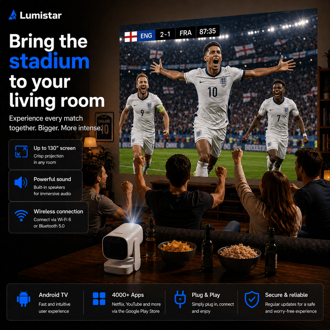 Lumistar Ultra Mini Beamer - Full - HD - Create your own Home Cinema on - the - go - Lumistar - mini beamer - Lumistar