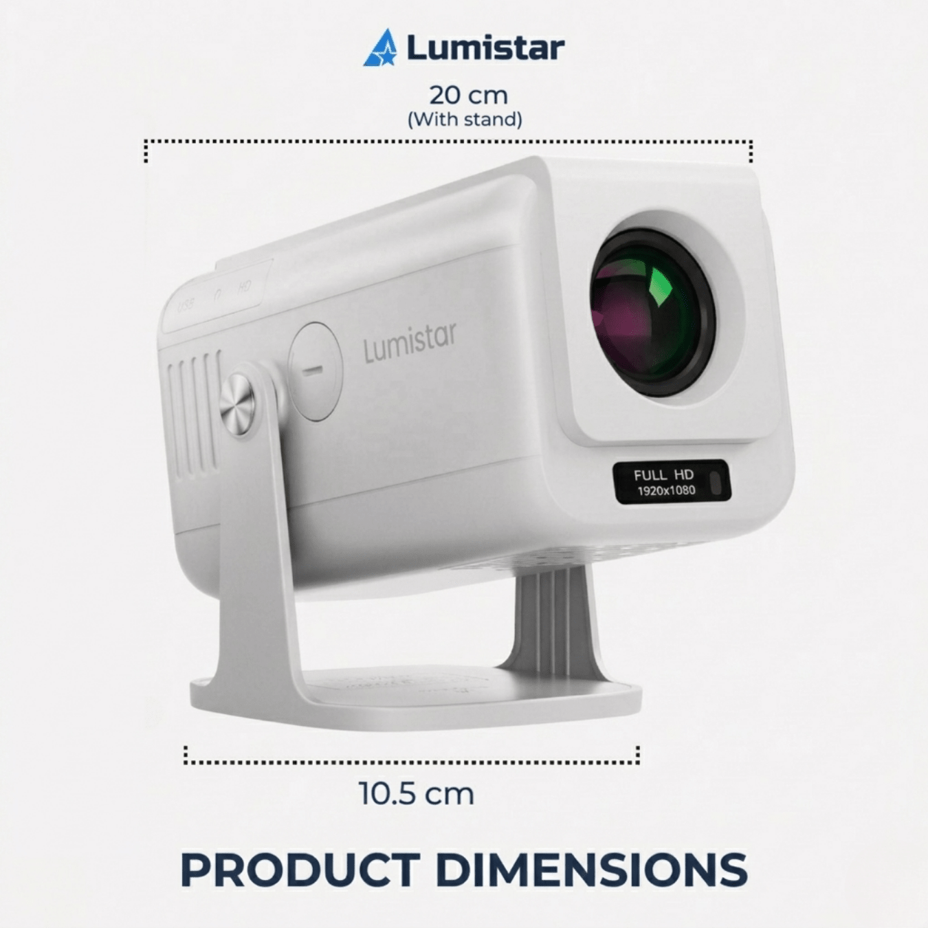 Lumistar Pro+ Mini Beamer afmetingen