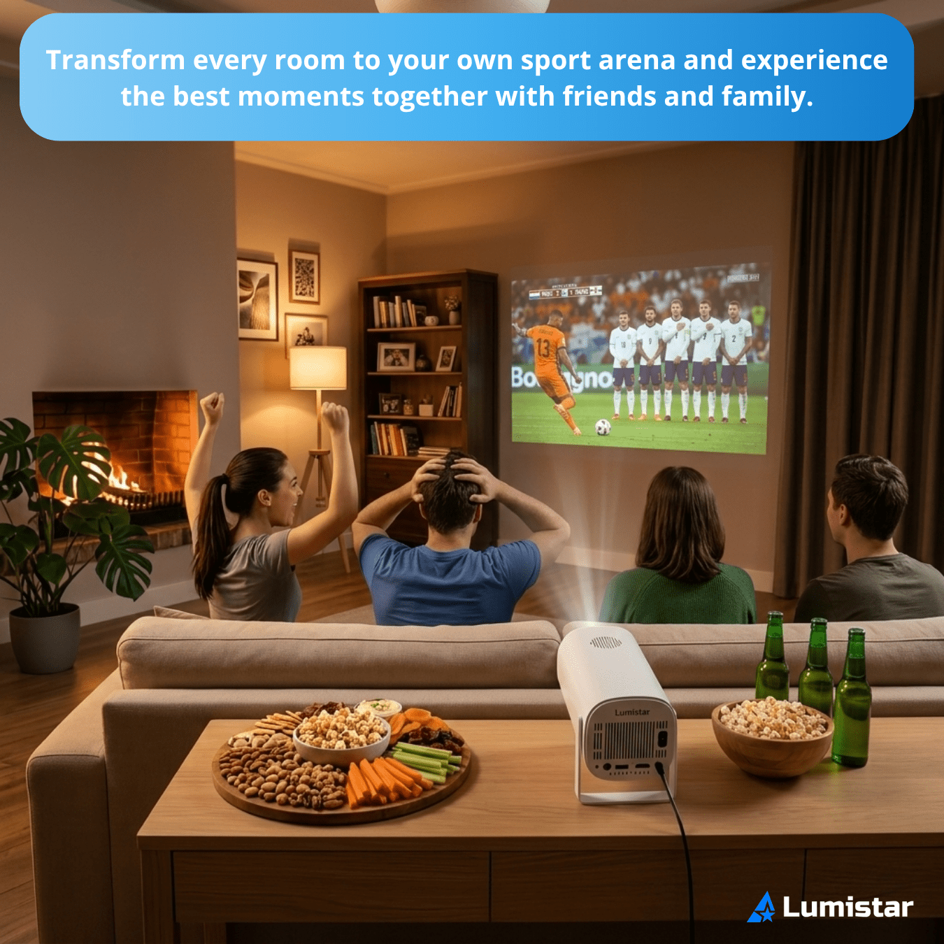 Lumistar Pro Mini Beamer voetbal match