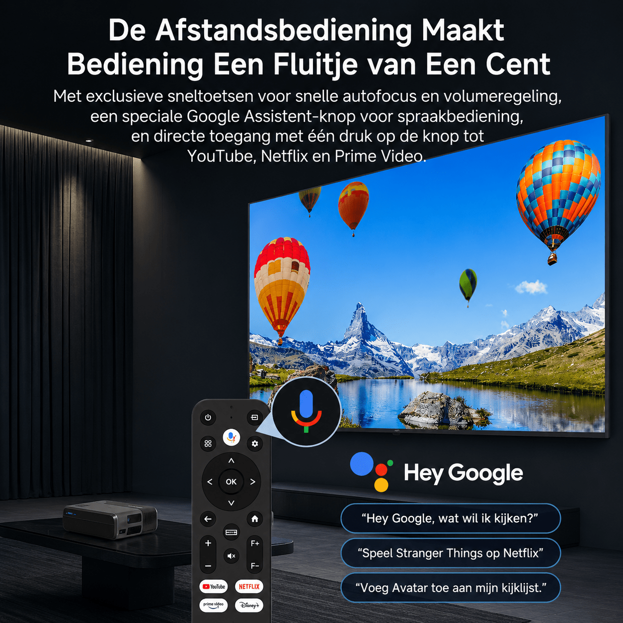 Lumistar A8 Google TV Beamer - De Ultieme Thuisbioscoop - Lumistar - beamer - Lumistar