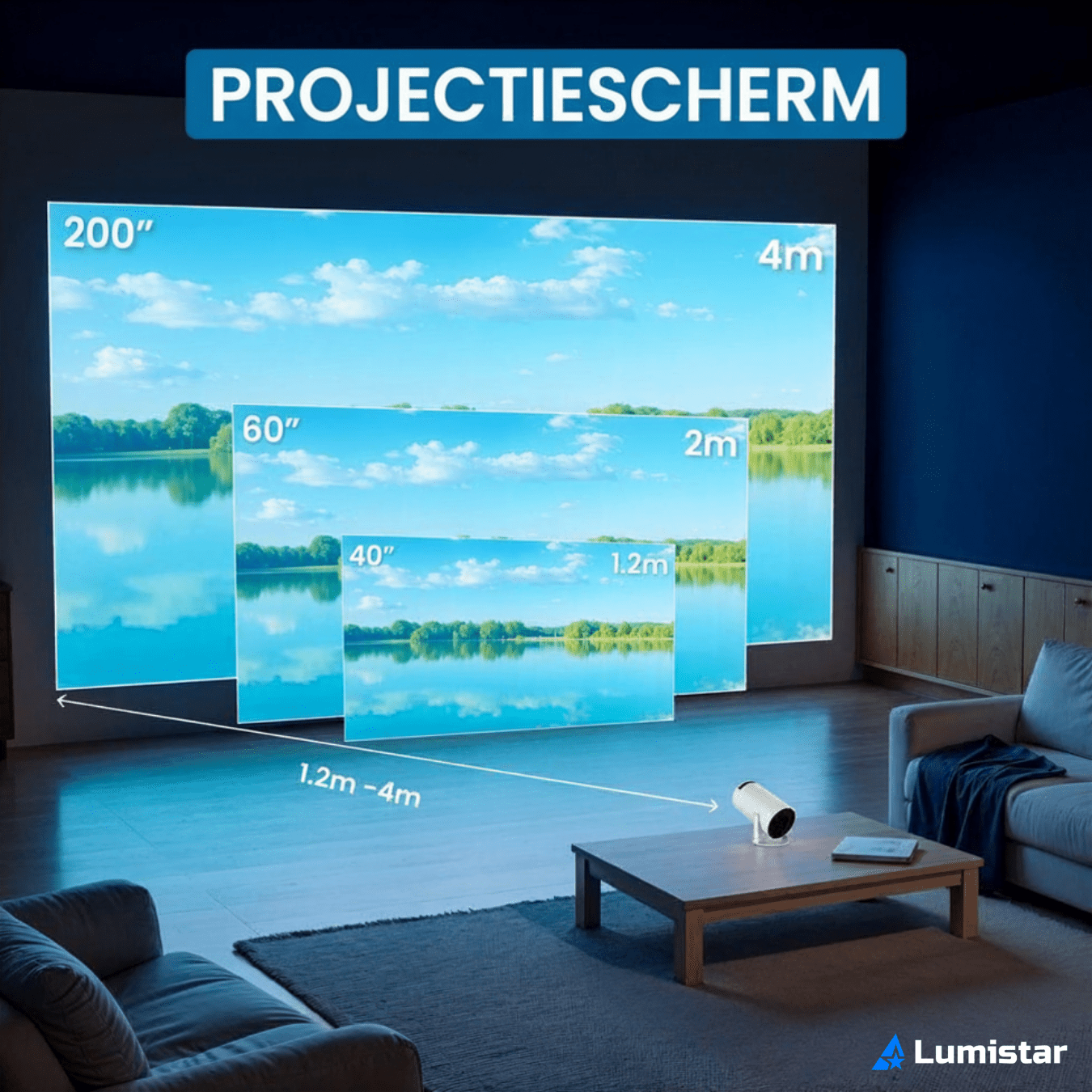 Lumistar Premium Mini Beamer - Create your own Home Cinema with 1000+ Apps! - Lumistar - mini beamer - Lumistar
